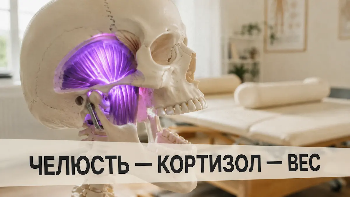 Бруксизм и вес — механизм связи через кортизол и сон