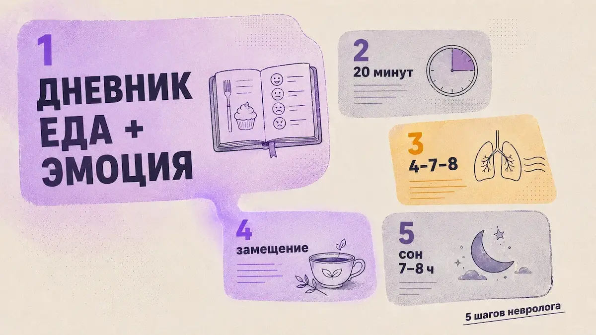 5 шагов невролога против эмоционального переедания — kakpohudet.ru