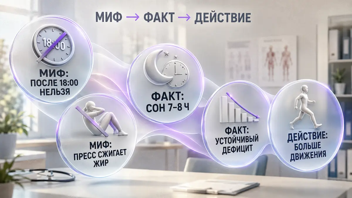 Мифы о похудении — алгоритм действий, kakpohudet.ru