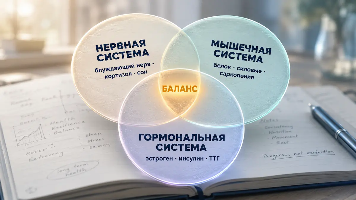 Три системы похудения после 50: нервная, мышечная, гормональная