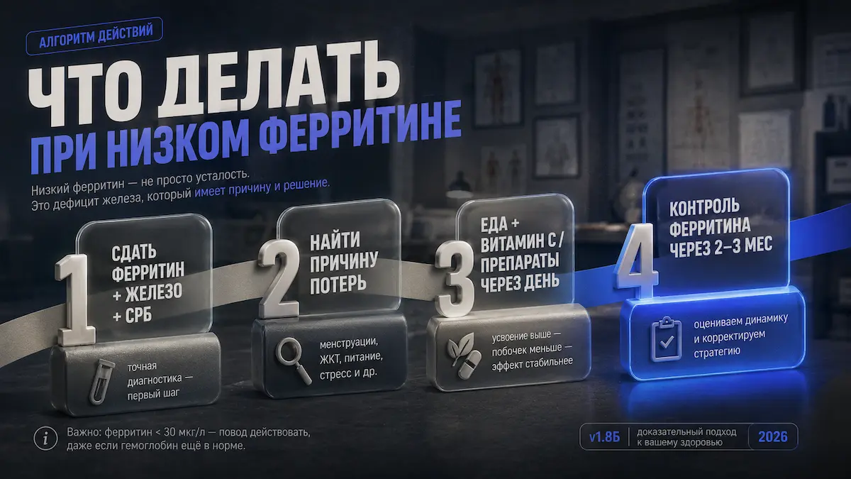 Алгоритм при пониженном ферритине, kakpohudet.ru