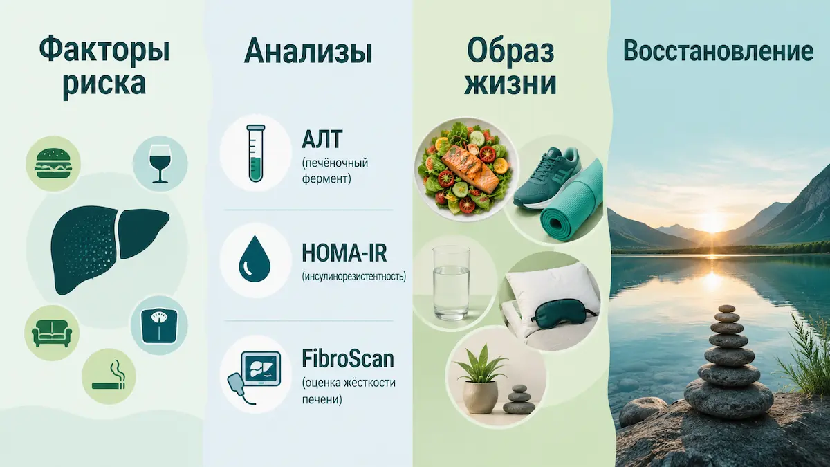 Алгоритм: от подозрения на НАЖБП до восстановления печени