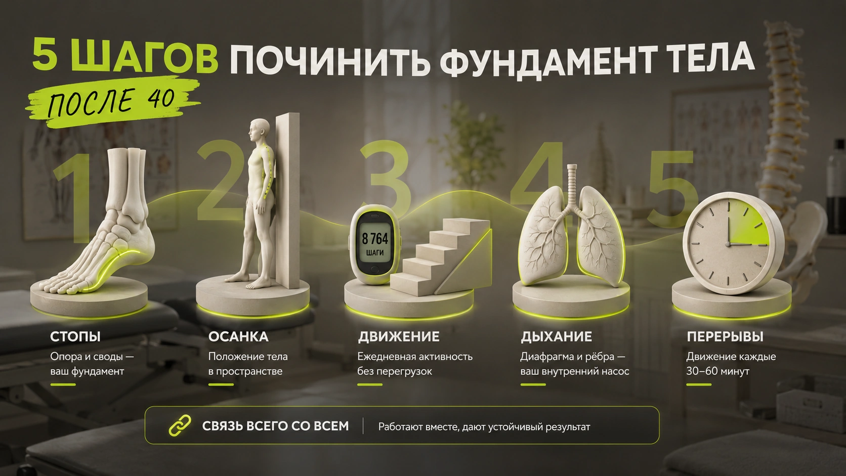 5 шагов починить фундамент тела после 40 — kakpohudet.ru