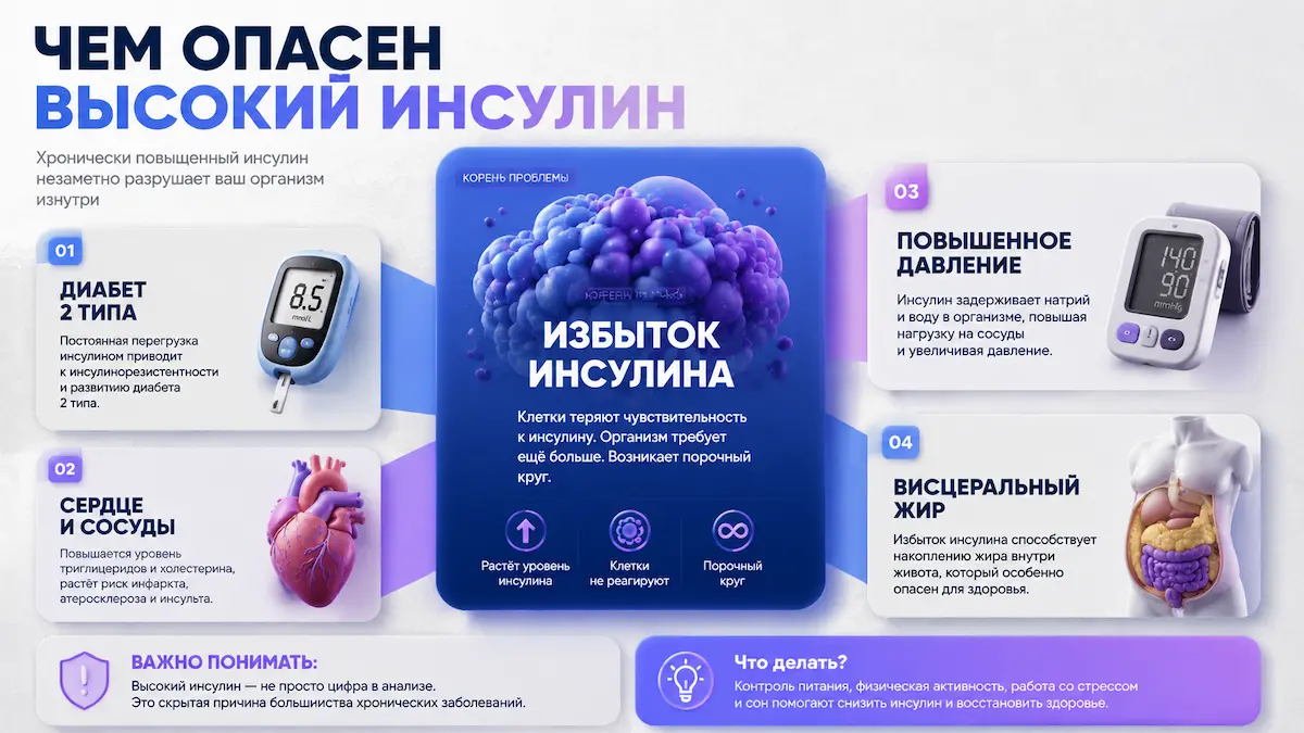 Чем опасен высокий инсулин: риски — kakpohudet.ru