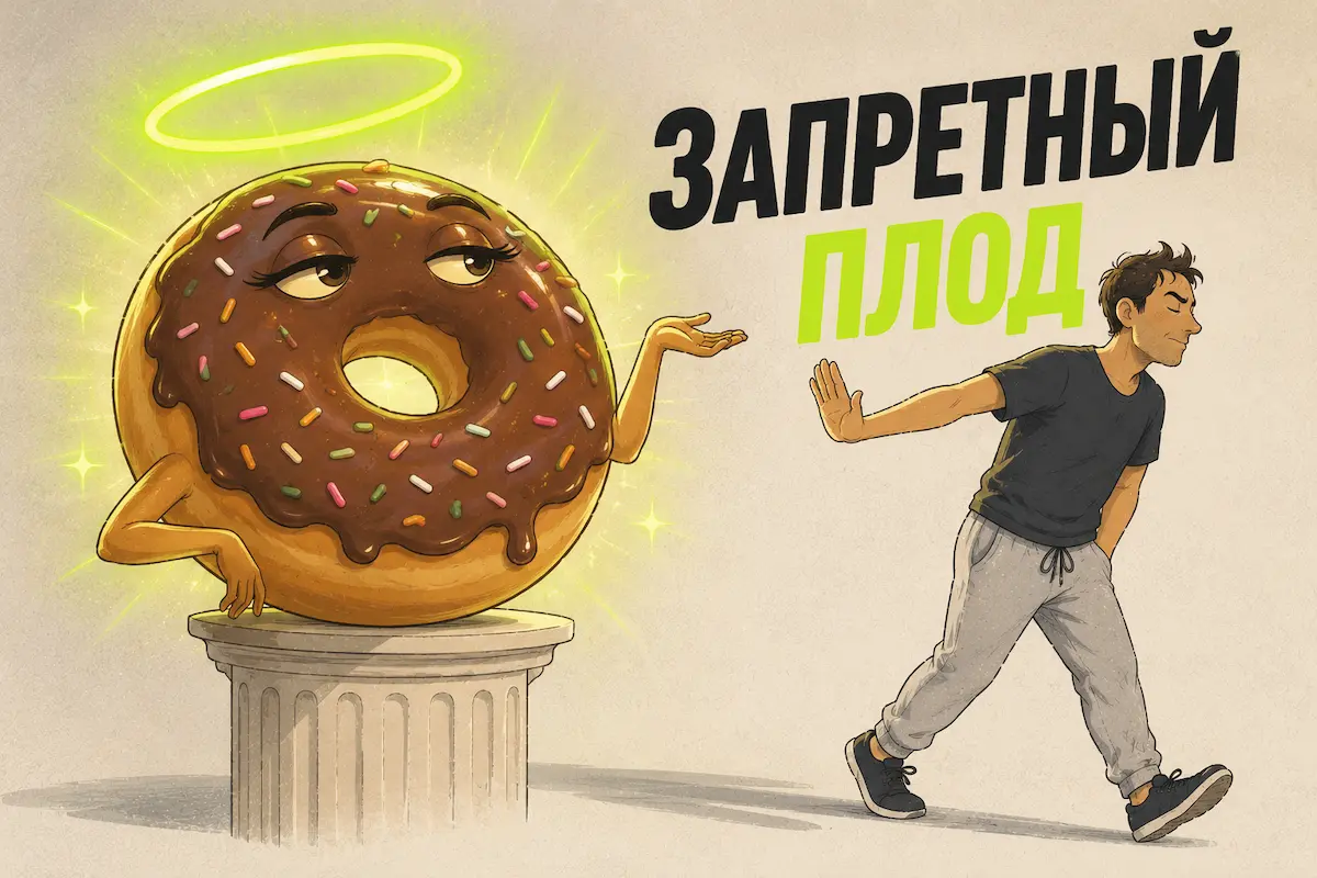 Запретный сахар тянет сильнее — юмор про срывы с диеты
