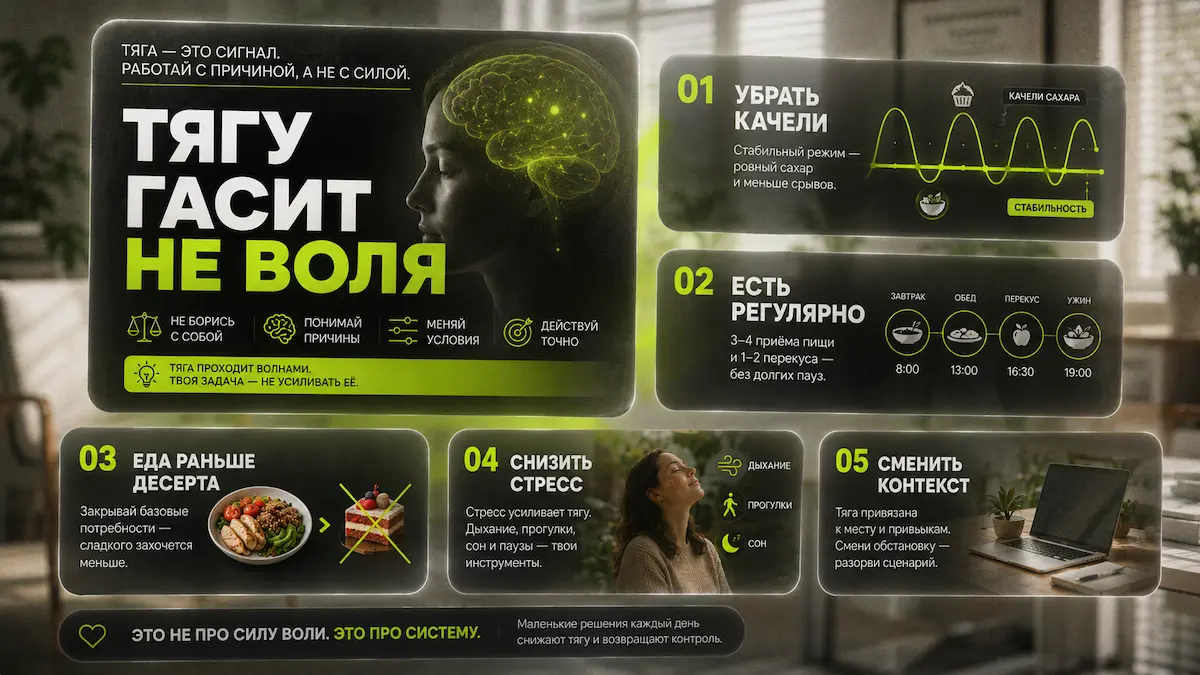 Как ослабить тягу к сладкому — 5 шагов от невролога, kakpohudet.ru