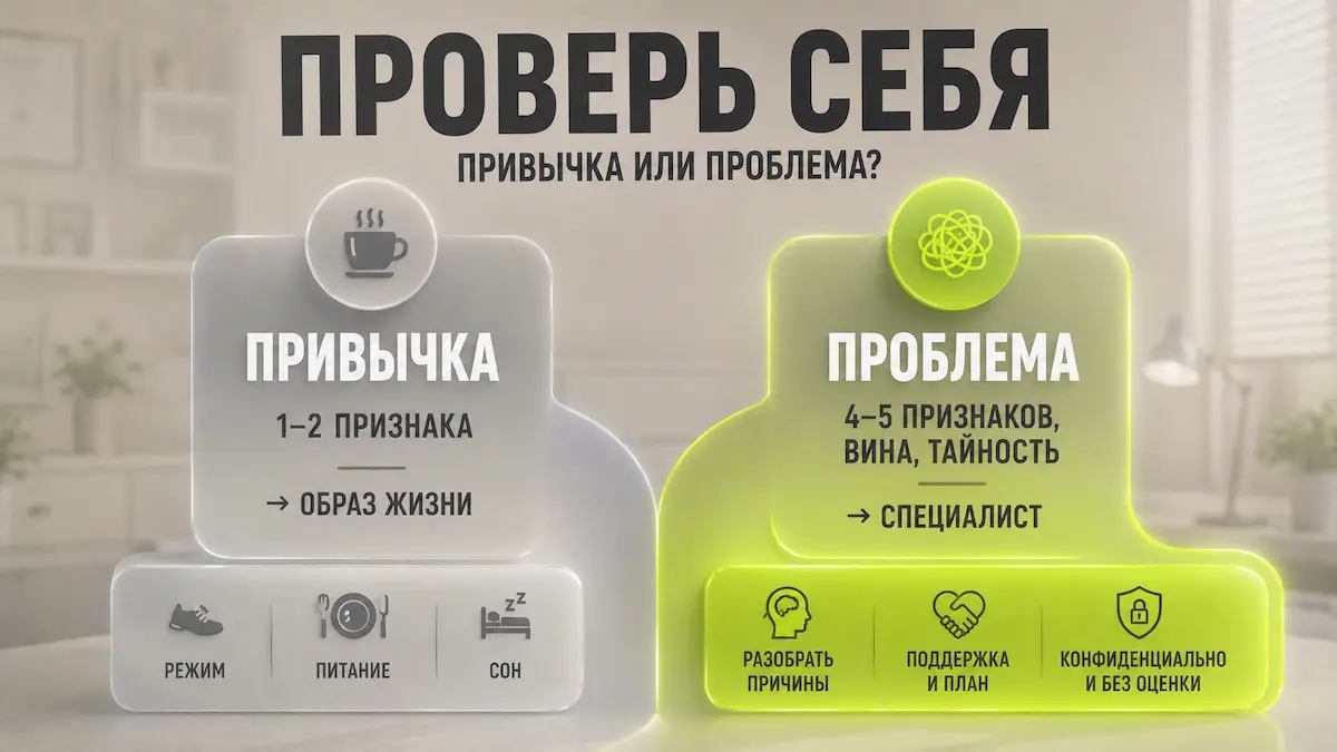 Привычка или расстройство: когда тяга к сладкому требует врача — схема