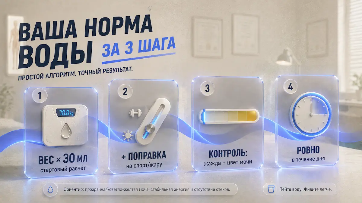 сколько пить воды в день — алгоритм действий, kakpohudet.ru