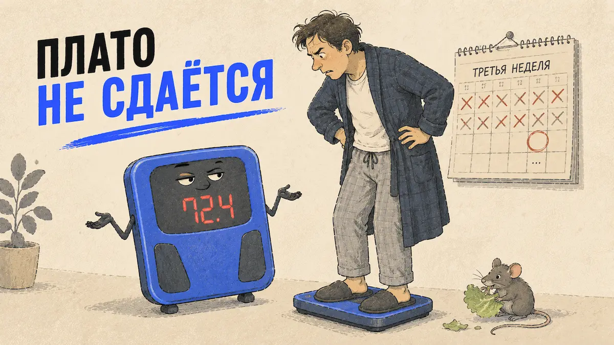 Вес встал что делать — иллюстрация, kakpohudet.ru