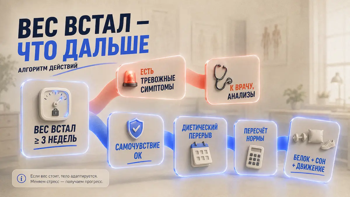 Вес встал что делать — алгоритм действий, kakpohudet.ru