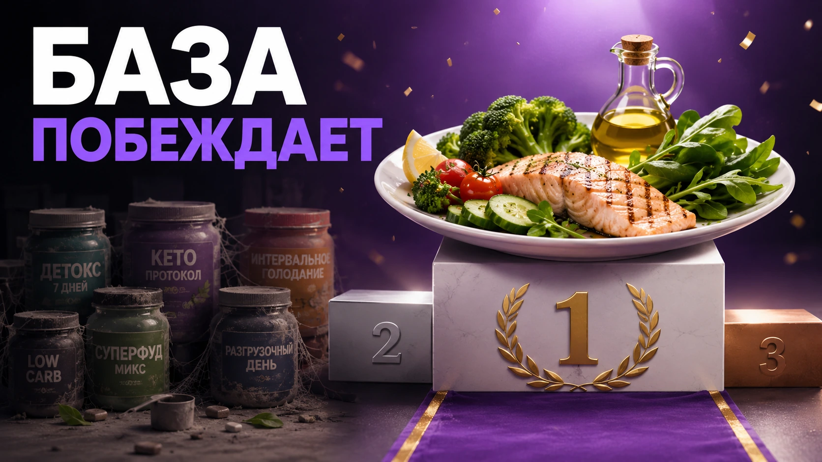 Тарелка с овощами и рыбой как метафора противовоспалительного питания