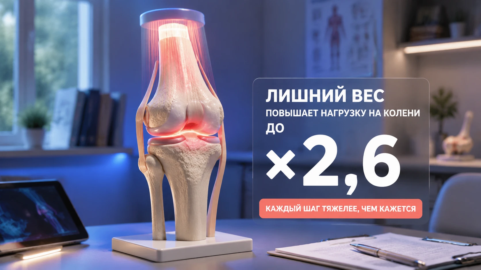 Болят колени лишний вес — механизм нагрузки на сустав, kakpohudet.ru