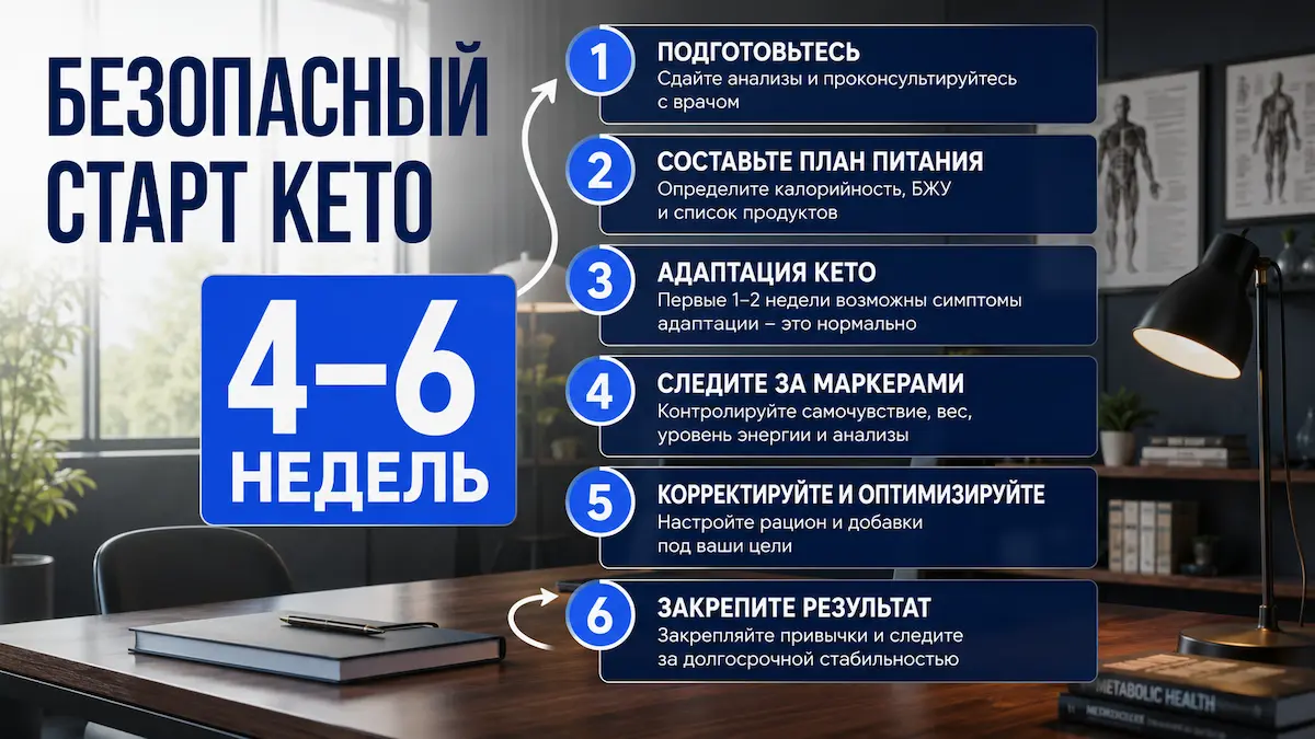 Чек-лист безопасного старта кето-диеты