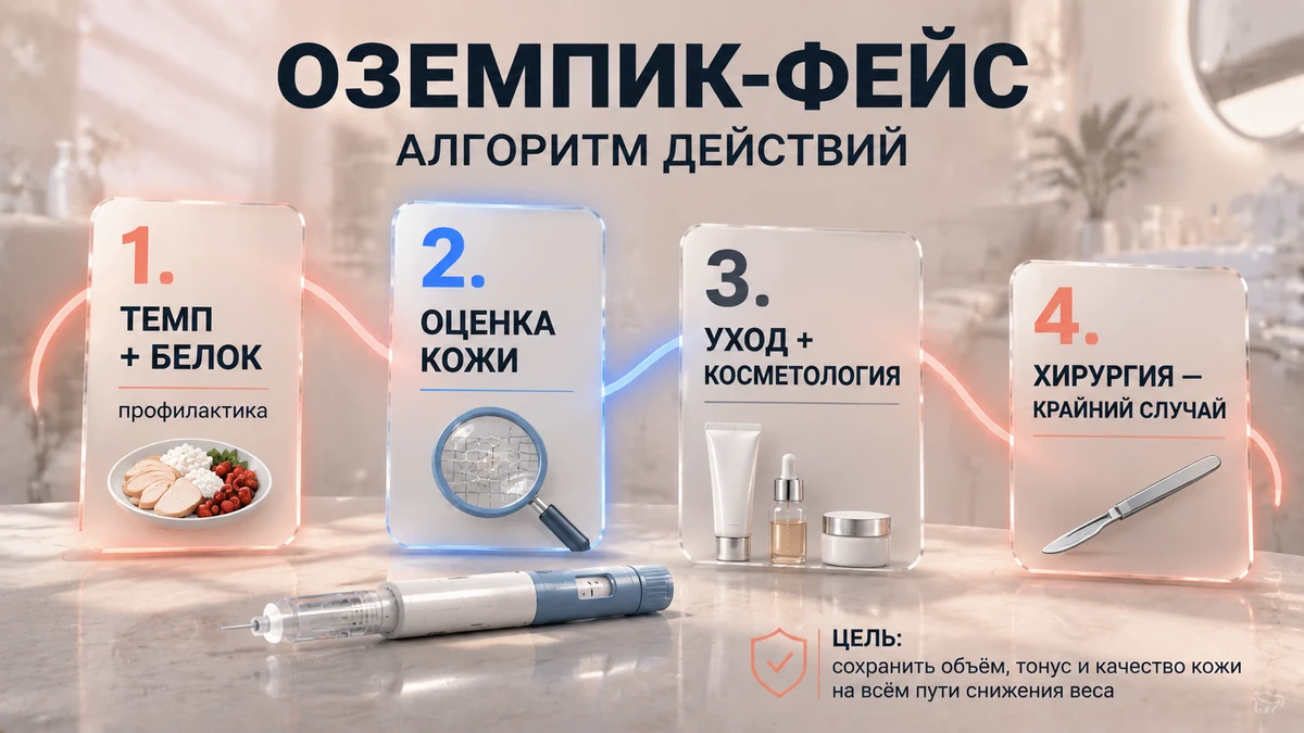 Оземпик фейс — алгоритм действий, kakpohudet.ru