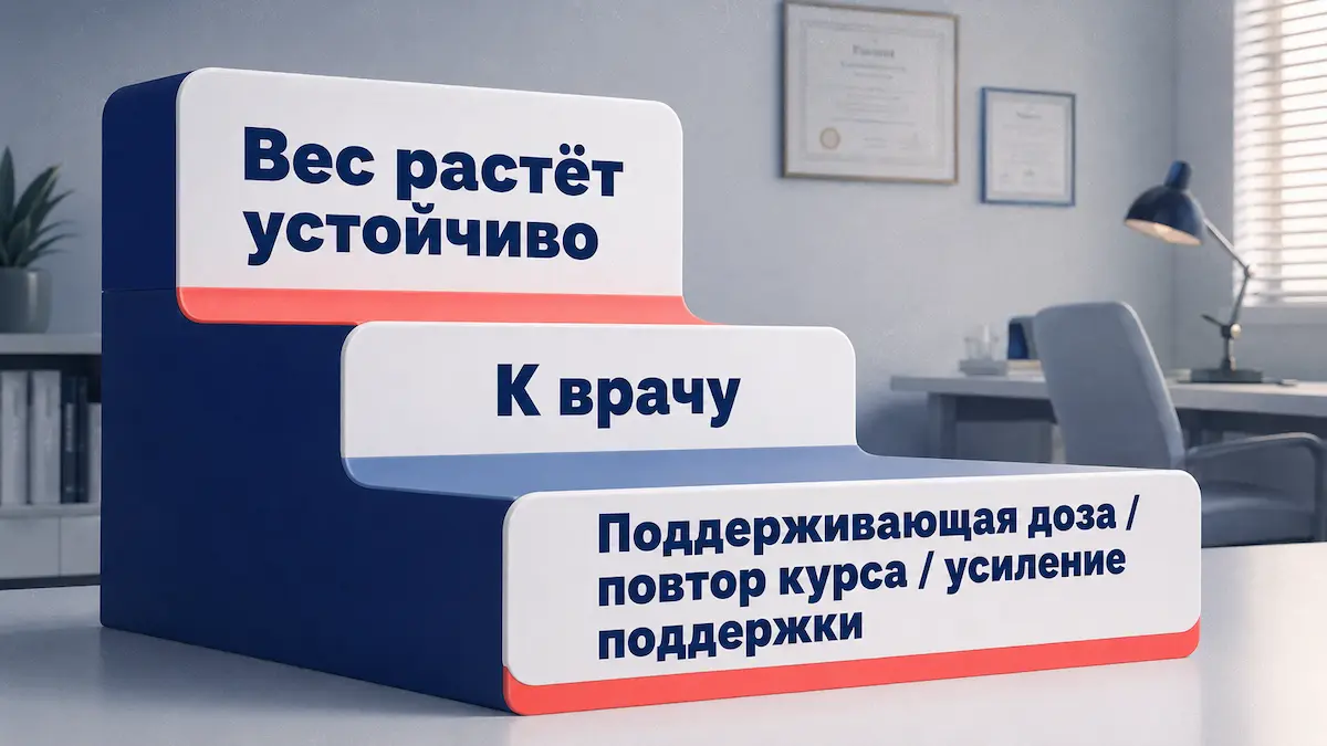 Алгоритм действий, если вес вернулся после Семавика