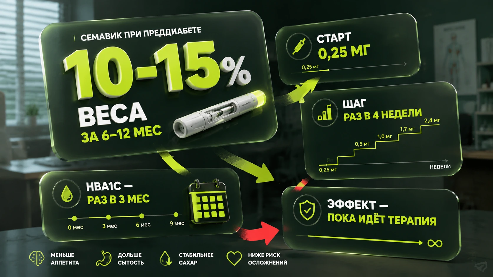 семавик преддиабет — инфографика, kakpohudet.ru