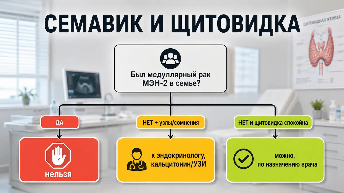 алгоритм: бояться / к врачу / можно — Семавик и щитовидка