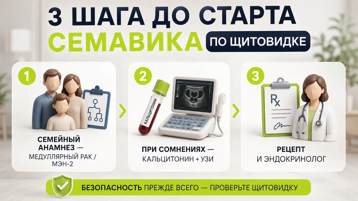 чек-лист перед началом Семавика по щитовидке