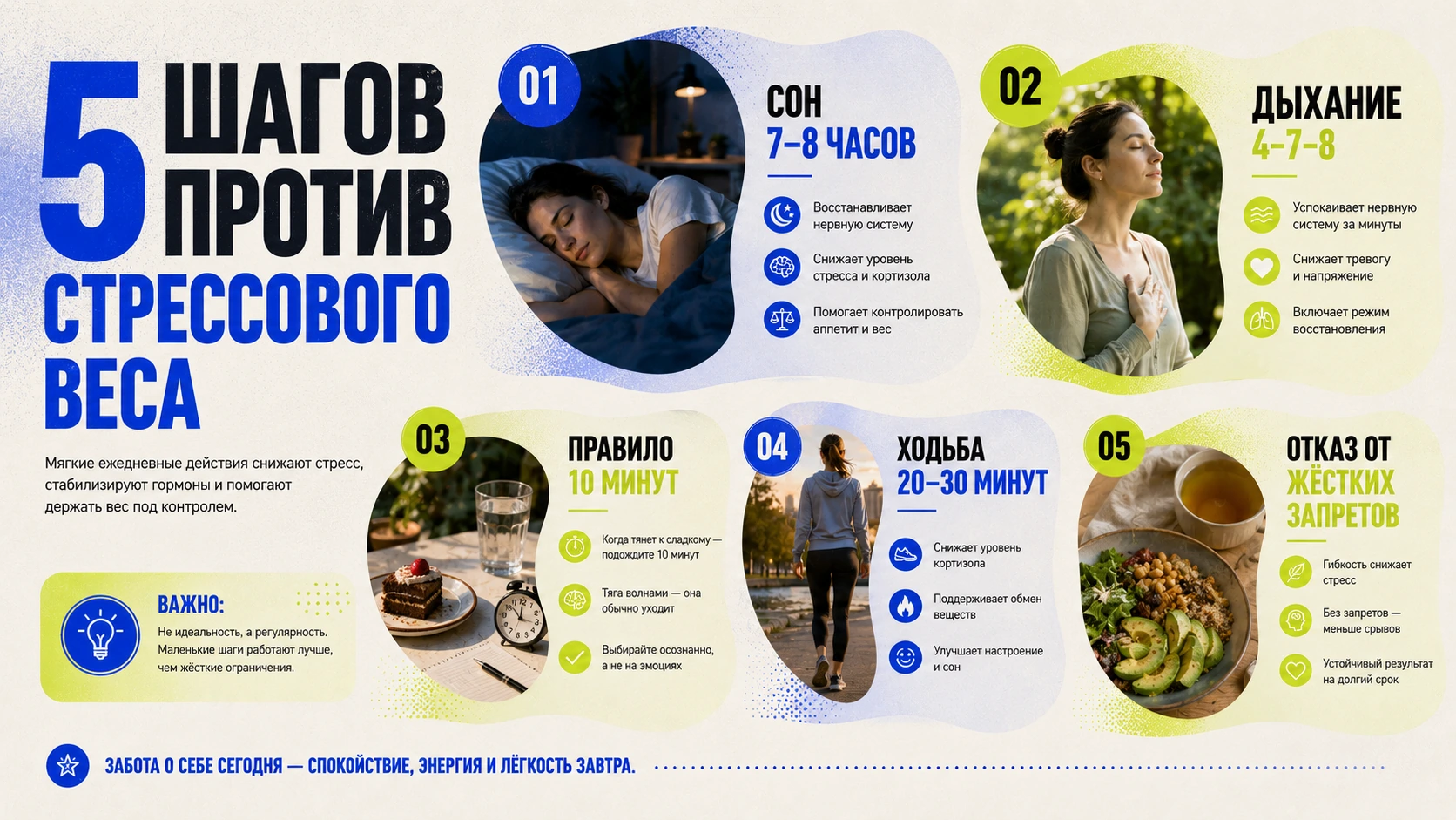 5 шагов невролога против стрессового веса
