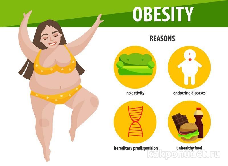 Причины ожирения