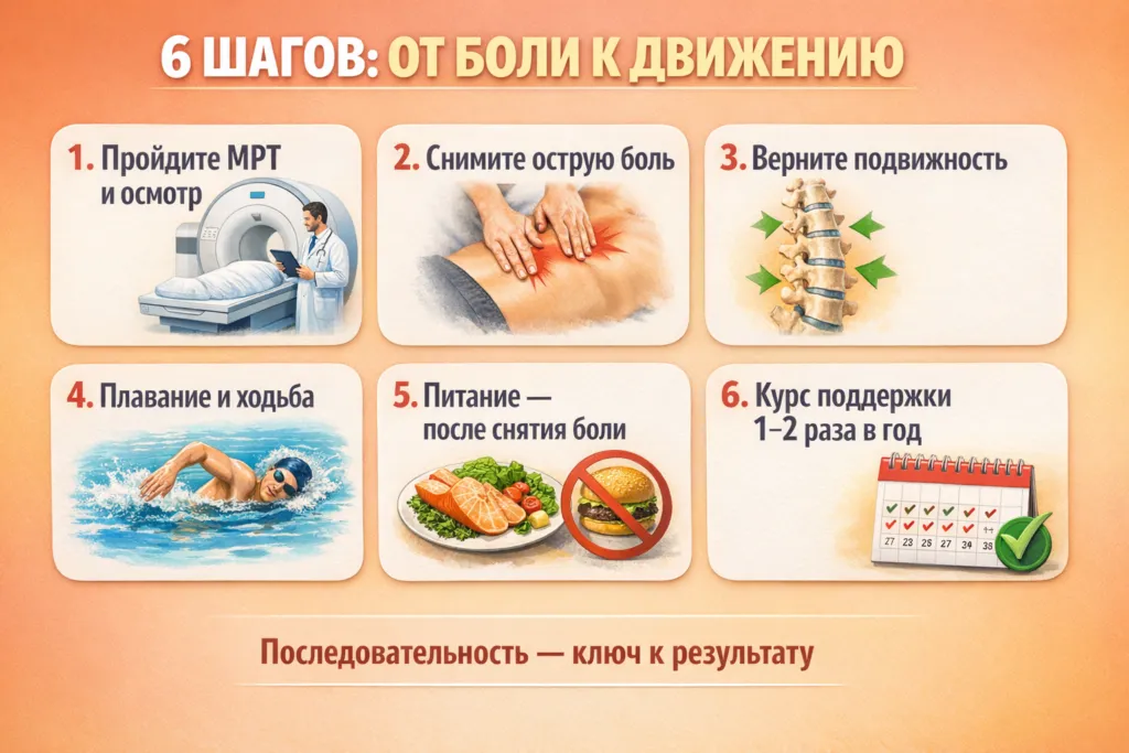 6 шагов от боли к движению