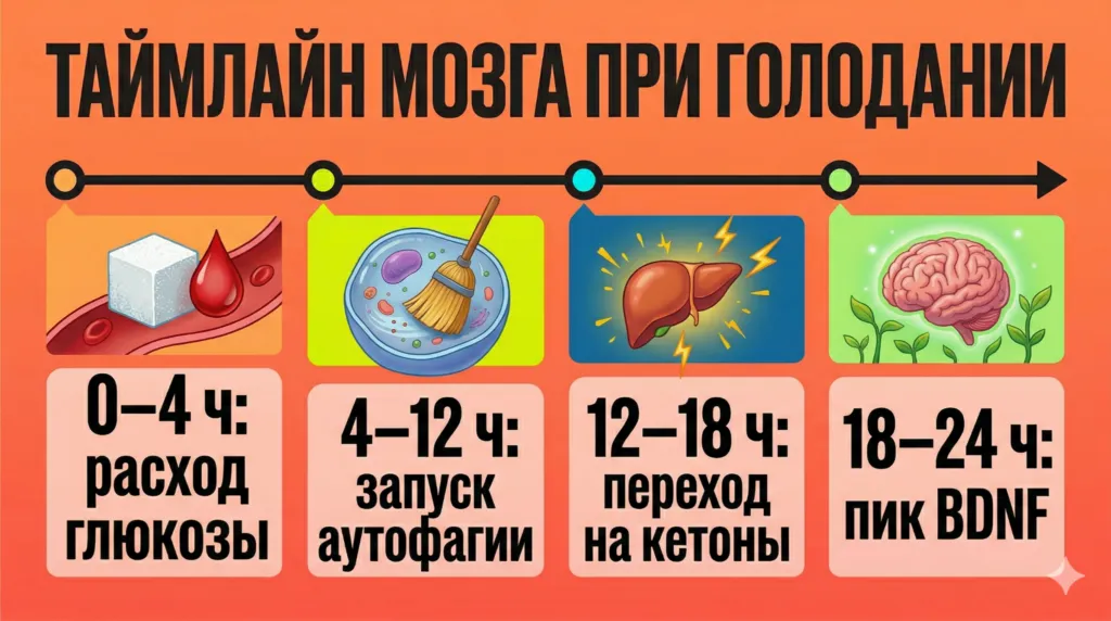 таймлайн мозга при голодании