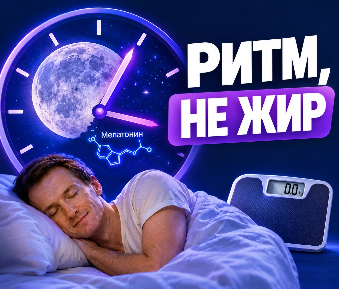 Мелатонин настраивает биочасы, но не сжигает жир — метафора