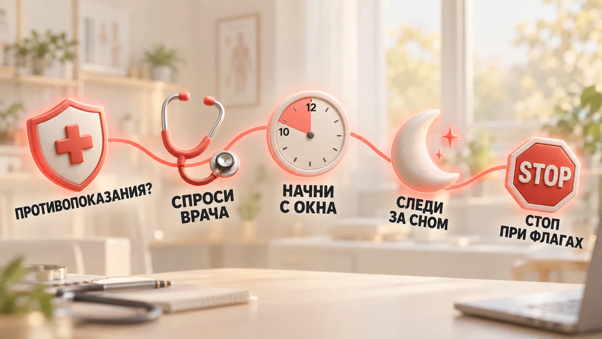 Схема: пять шагов перед тем, как пробовать голодание